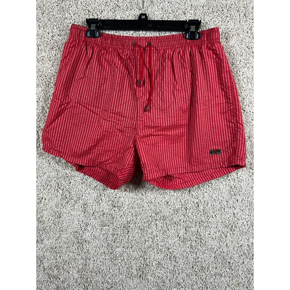Hugo Boss Swim Strunk Short Men's Size Large Red Pockets Elastic Waist Logo